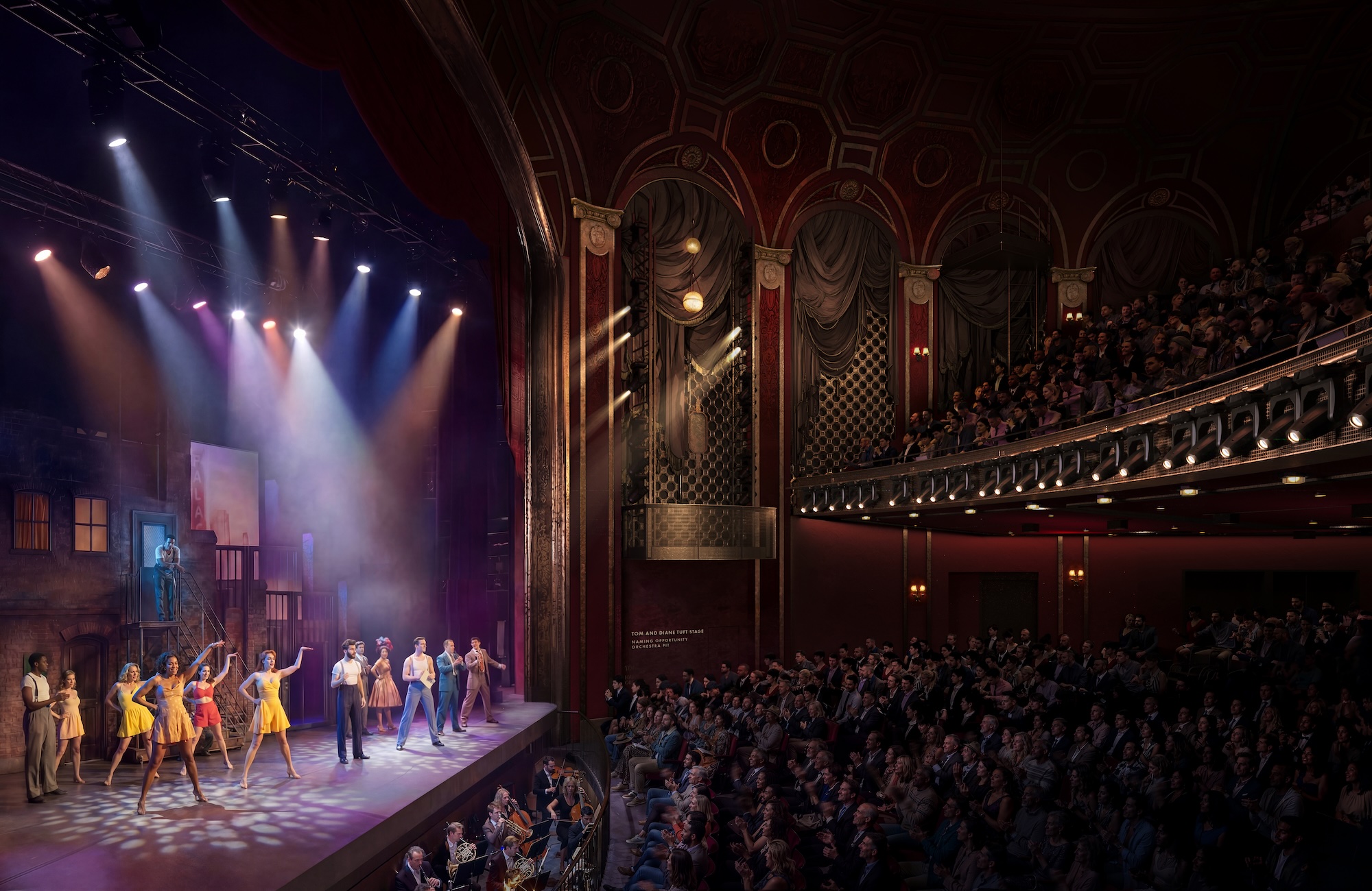 Artist rendering of the planned renovations to the theatre interior of Studio 54.